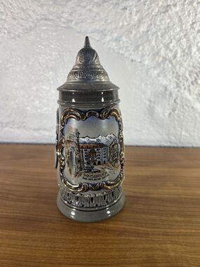 Vintage Innsbruck Das Goldene Dachl Lidded Beer Stein Germany Souvenir Mug